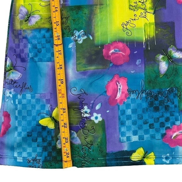 AIR Play Sport Multi Color Butterfly Strappy Mini Slip Dress - Picture 11 of 13